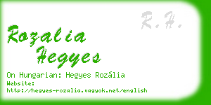 rozalia hegyes business card